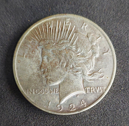 1924 peace silver dollar us - $1,