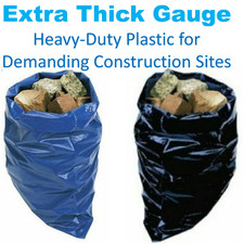 Blue Black Rubble Bags Heavy