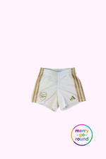 Arsenal FC Adidas White Shorts 6-9 Months Baby Football Kit Bottoms – Used