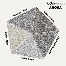 Arosa 8mm Pile Soft Twist Hessian Back Carpet Luxury Hard Wearing Lounge Bedroom