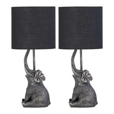 Set of 2 Black Elephant Table