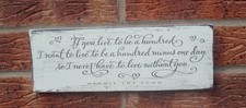 Rustic shabby & chic plaque winnie pooh quote 100 years large plaque sign gift