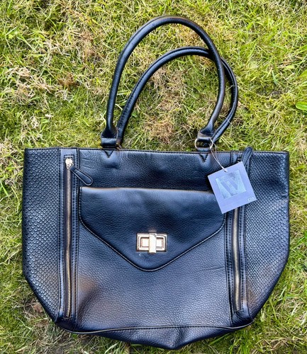 Bhs medium sized black faux - ,