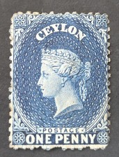 Ceylon 1863 deep - ceylon, 1d