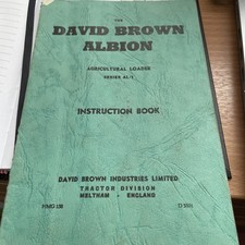 David Brown Albion agricultural loader instruction manual 