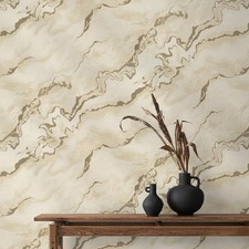 Cream Marble Effect Wallpaper