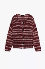 BNWT-Contrast Knit Cardigan