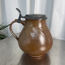 Antique Stoneware And Pewter