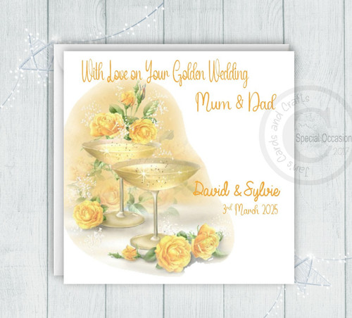 Personalised 50th golden