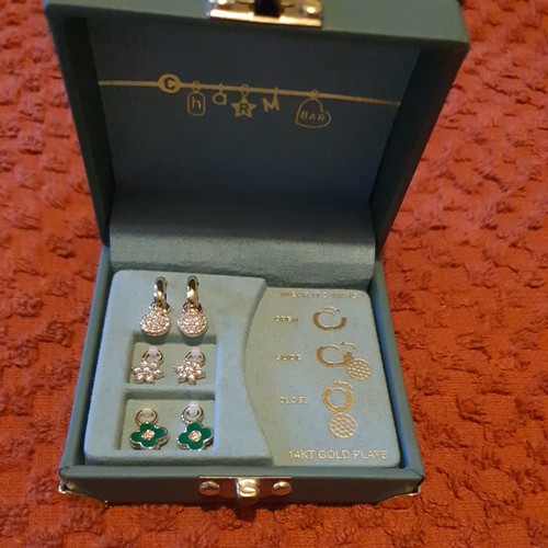 Charm bar 14ct gold - gold, plated