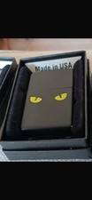 Zippo Cat Eyes Black Front Processing Made in 2017 Lighter