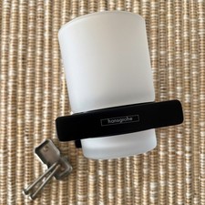 Hansgrohe AddStoris Bathroom Toothbrush Holder Tumbler Matt Black Wall Mounted