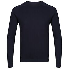 Crew Neck Textured Jumper New Mens Famous Brand Fine Knit Cotton Pullover Top