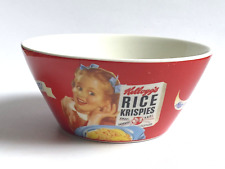 Vintage Style Kelloggs  Rice Krispies Breakfast Ceramic Red Cereal Bowl  2005