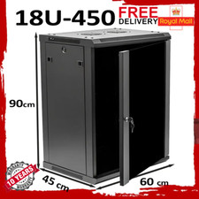 19" 18U-450 Network Data Cabinet 600mm Comms Wall Rack Switch LAN FLAT PACK