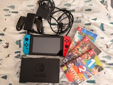 Nintendo Switch (V1) – Used, Unboxed – Full Bundle + 3 Games + NEW 512GB SD Card