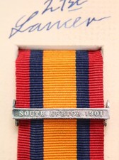 QSA KSA QUEENS SOUTH AFRICA 1901 MEDAL RIBBON BAR CLASP BOER WAR CAMPAIGN FULL S