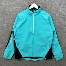 Galvin Green Jacket Mens Medium Blue Gore Tex Paclite Windbreaker Rain Coat Aqua