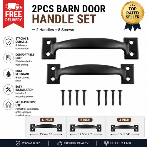 2pcs door handle - 2pcs, screws