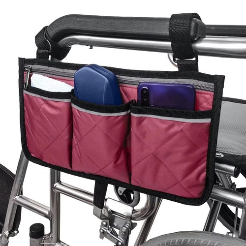 Wheelchair side bag - bag, armrest