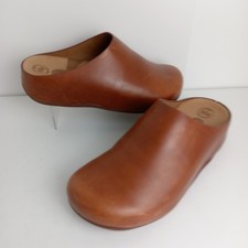 Fitflop Shuv Mens Mule/Clog Brown Leather UK 10 Slip-on Shoe