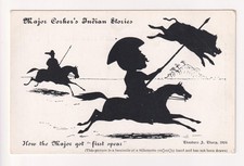 Old silhouette art postcard -
