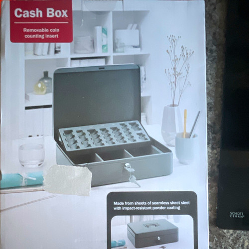 Small grey steel cash - grey,