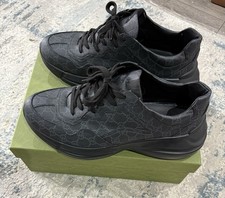 Mens Gucci Rython Trainers Black UK 13