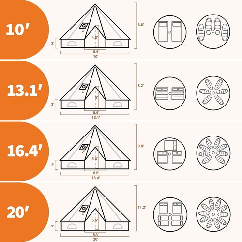 Season canvas bell tent - bell,