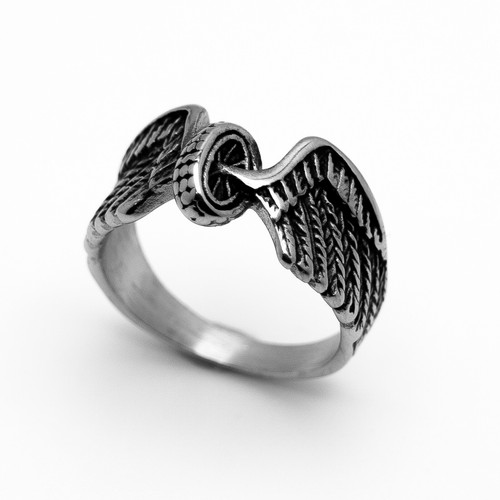 Winged wheel ring ladies biker - winged,