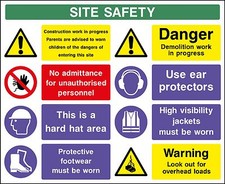 Large Site Safety Notice Sign