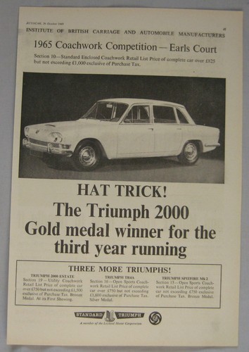1965 triumph 2000 original - triumph,