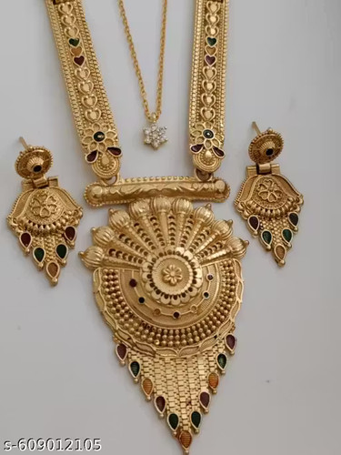 Gold temple jewellery set - temple,