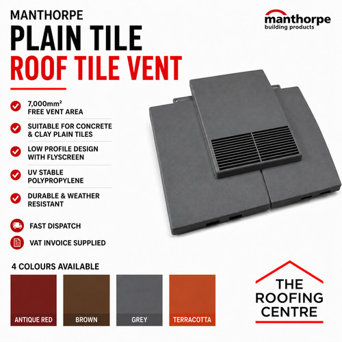 Manthorpe plain tile vent roof - plain,