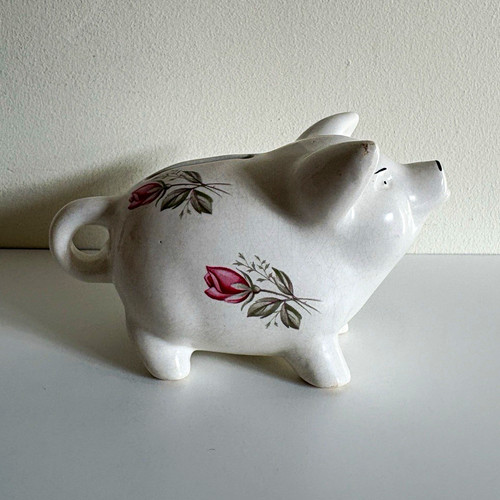 Vintage ceramic piggy bank - ceramic,