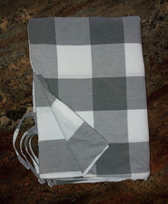 IKEA Emmie Ruta TWIN Gray Buffalo Check Reversible Cotton Duvet Hand Ties 62x80"