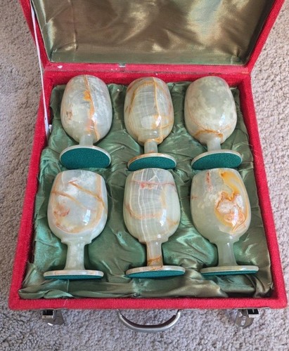 Vintage marbled onyx stone - onyx,