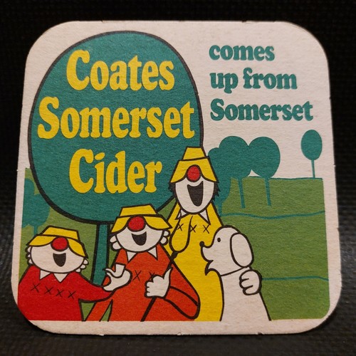 Coates cider beer mat cat - coates, uk