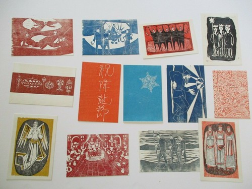 Original woodcut lot - original,