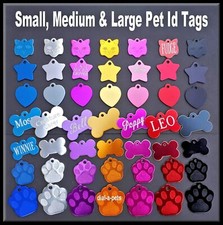 PET id Disc Dog & Puppy Cat collar name TAG ✦ Personalised CHEAP deep ENGRAVING!