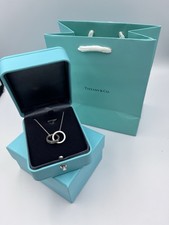 Tiffany & Co SterSilver 1837 Interlocking Circles 16 inches chain Necklace Box