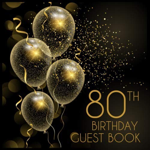 80th birthday guest book - birthday,