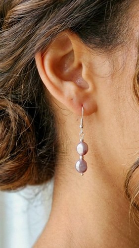 Baroque pearl earrings - pearl,