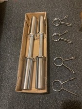 Strongway 2 Olympic Dumbbell Barbell Set Pair with Spring Collars Weight Lifting