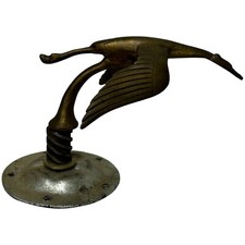 Original Art Deco British Rare Ornithology Stork Bird Car Mascot Figurine