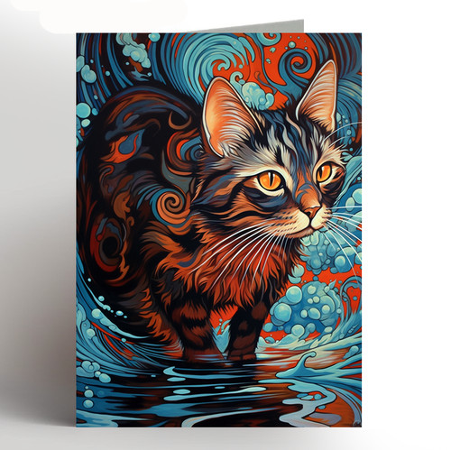 Cat birthday card tortoise - cat,