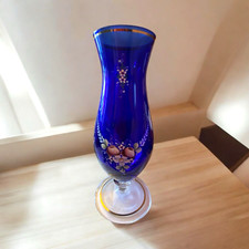 Vintage Bohemian Glass Cobalt