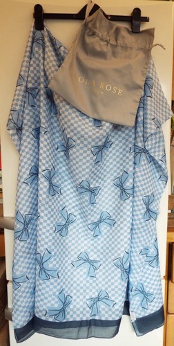 Lola rose bows blue gingham - lola,