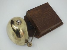 LARGE VINTAGE BRASS AND WOOD