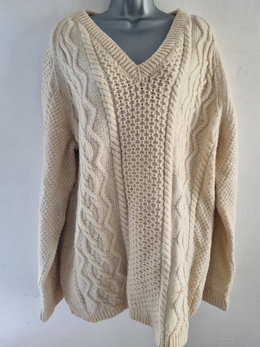 Unisex pure wool cream aran - pure,